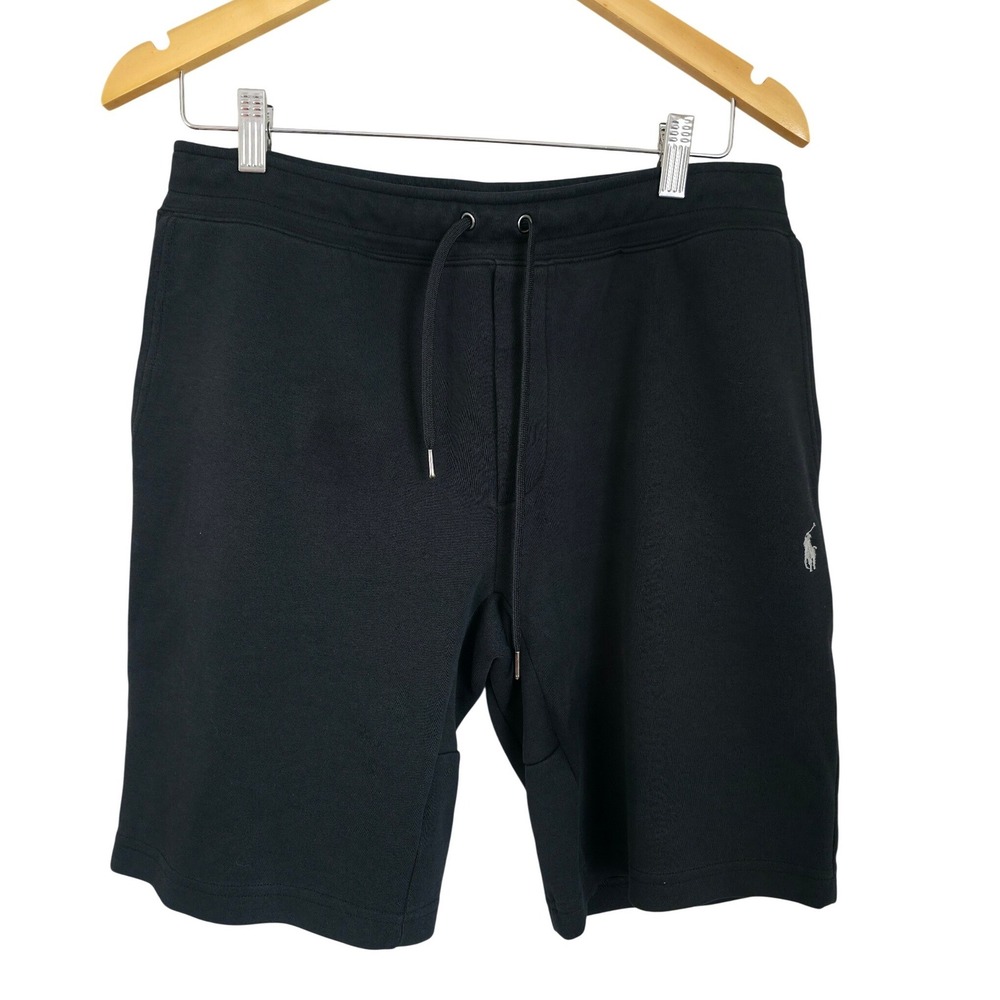 Polo Ralph Lauren Mens Black Fleece Shorts Pony Logo Y2K Size S - Picture 1 of 16